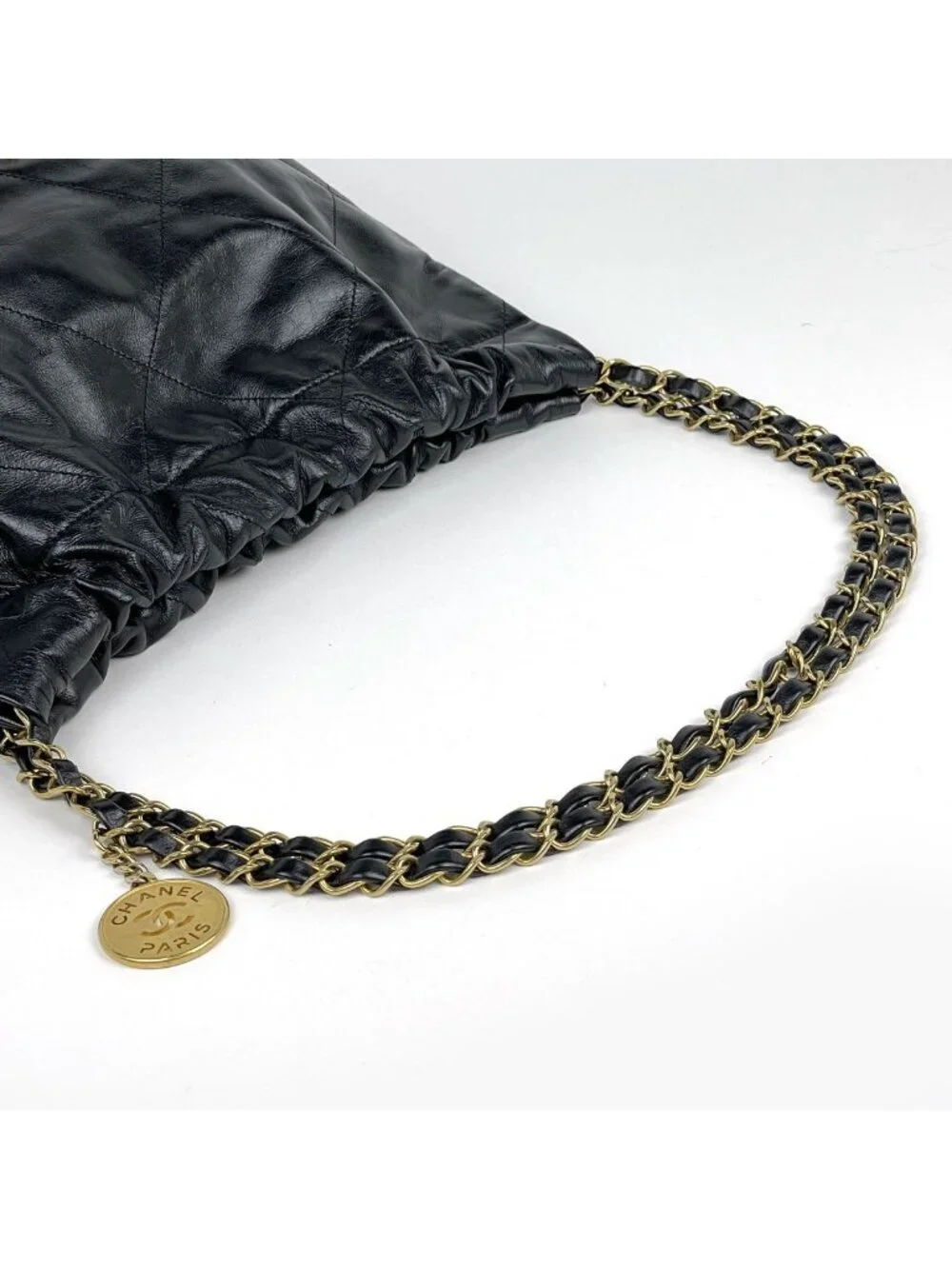 Chanel 22 Small Shoulder Bag Calfskin Black